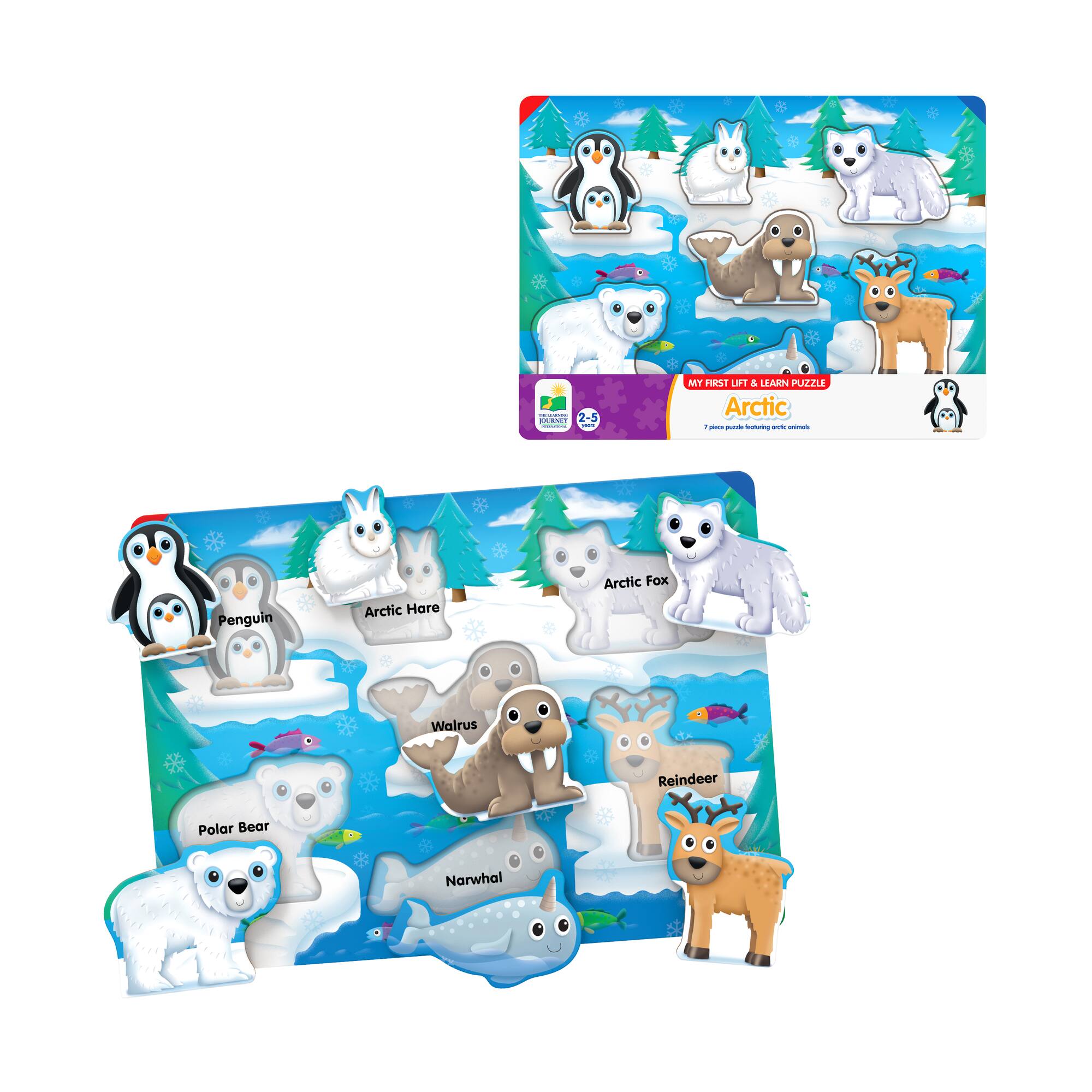 My First Lift & Learn Puzzle - Artic: 7 Pcs